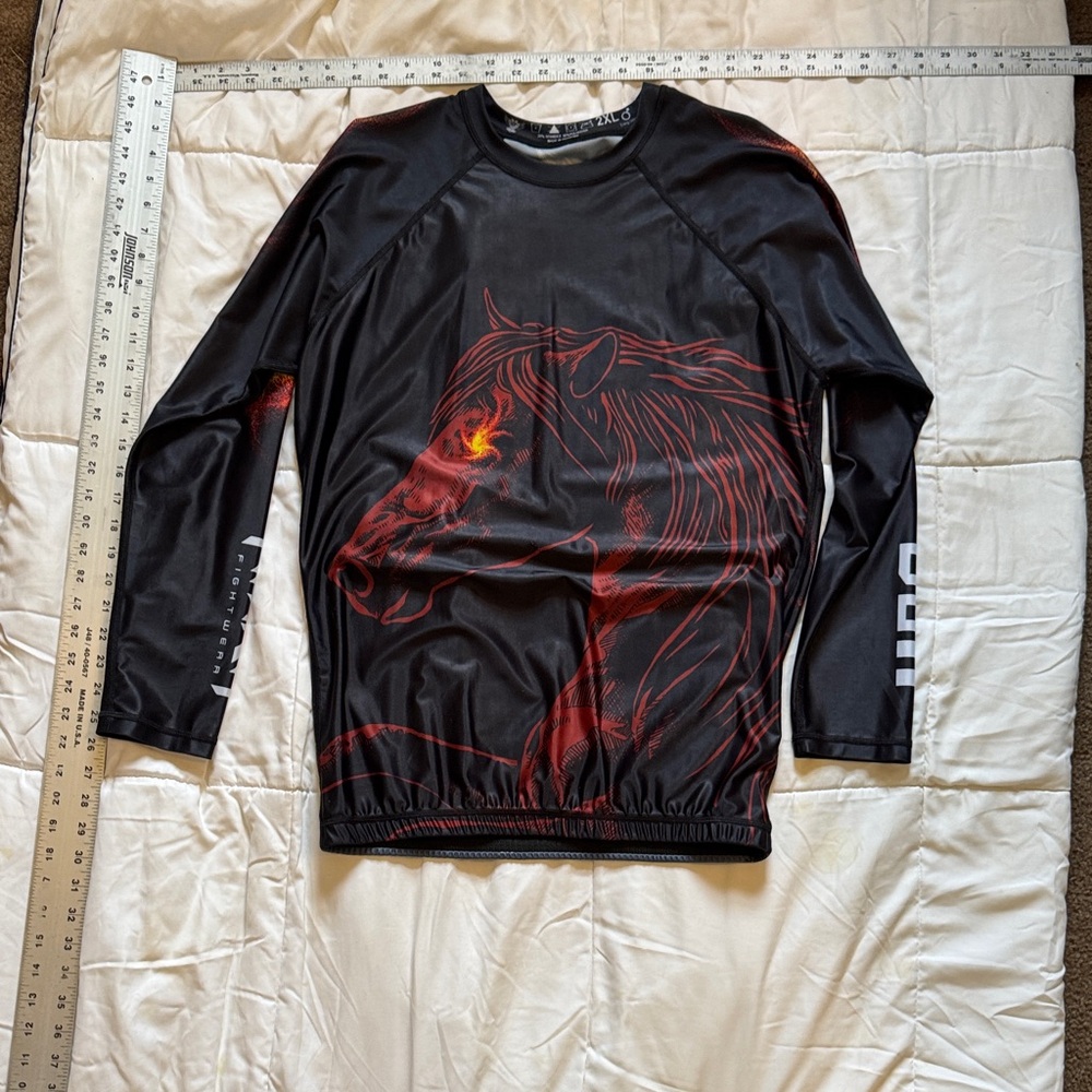 Black and Red Long Sleeve Men's Shirt